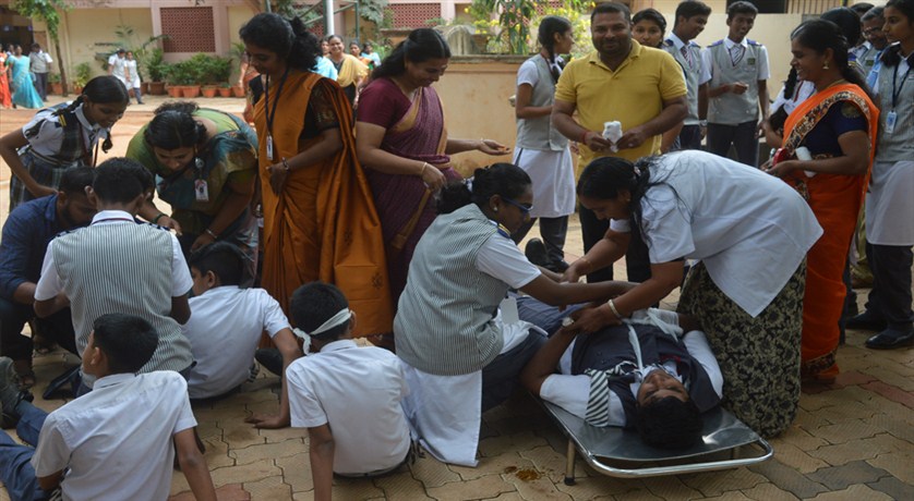 Students were yet again made to undergo the evacuation and rescue drill.