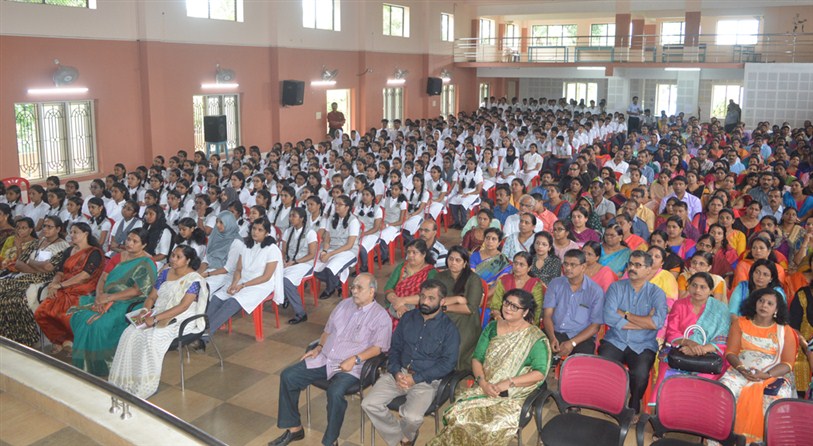An orientation session by Dr.L R Madhujan, eminent psychologist was held for parents and students of std.XI.
