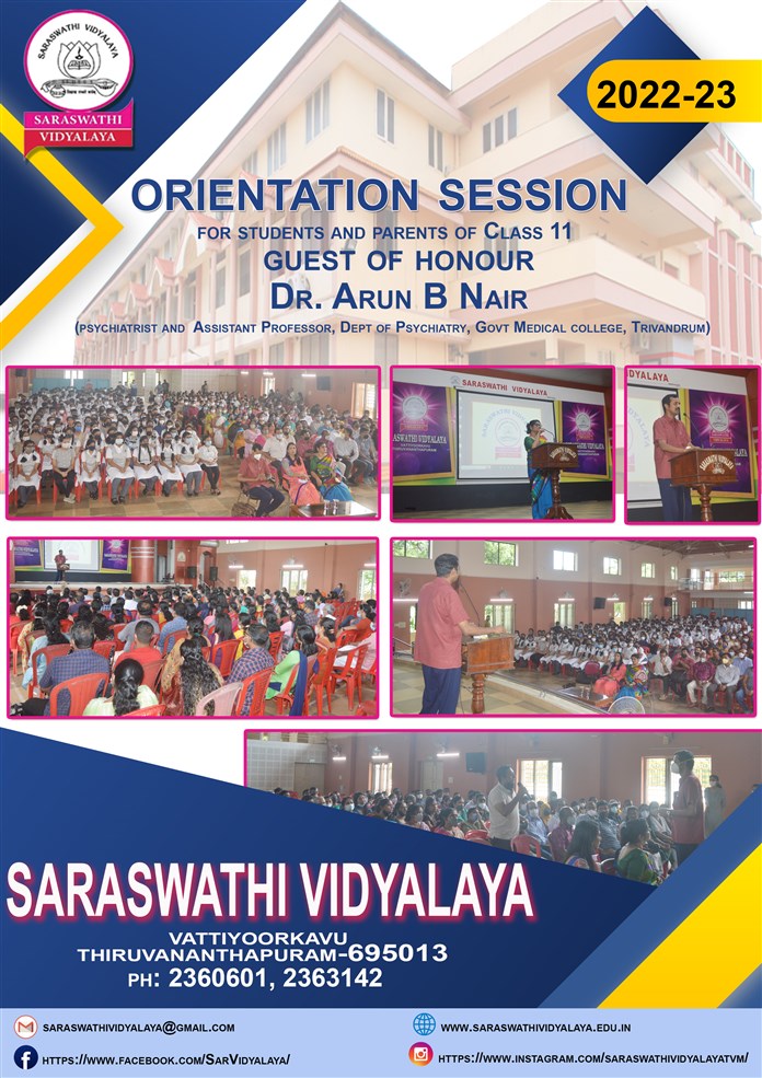 Orientation Session  for Students and Parents of Class 11